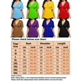 thumbnail image 2 of Frontwalk Womens Loose Summer Tops Short Sleeve Low Vut V Neck Casual Tunic Solid Color Blouse Sexy Halter Tee Shirt, 2 of 2
