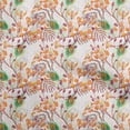 thumbnail image 1 of oneOone Silk Tabby Dark Peach Fabric Florals Sewing Material Print Fabric By The Yard 42 Inch Wide, 1 of 4