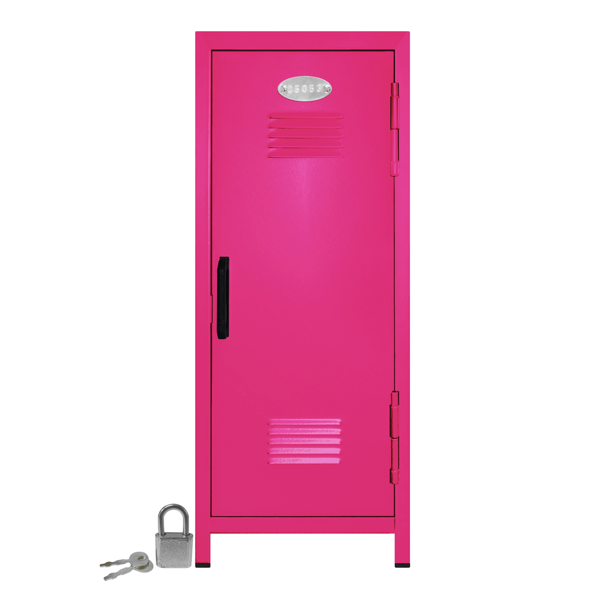 Mini Locker with Lock and Key Hot Pink 10.75" Tall Metal Walmart