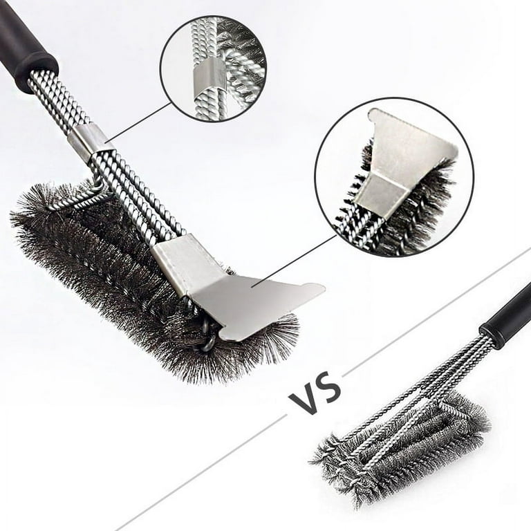 Grill Brush And Scraper Bristle Free, BBQ Accessories Grill Brush For  Outdoor Grill, Safe Stainless Steel BBQ Brush - AliExpress