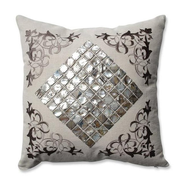 Pillow Perfect 602318 16.5 Po Mère de Sable Perle Jeter Oreiller&44; Gris