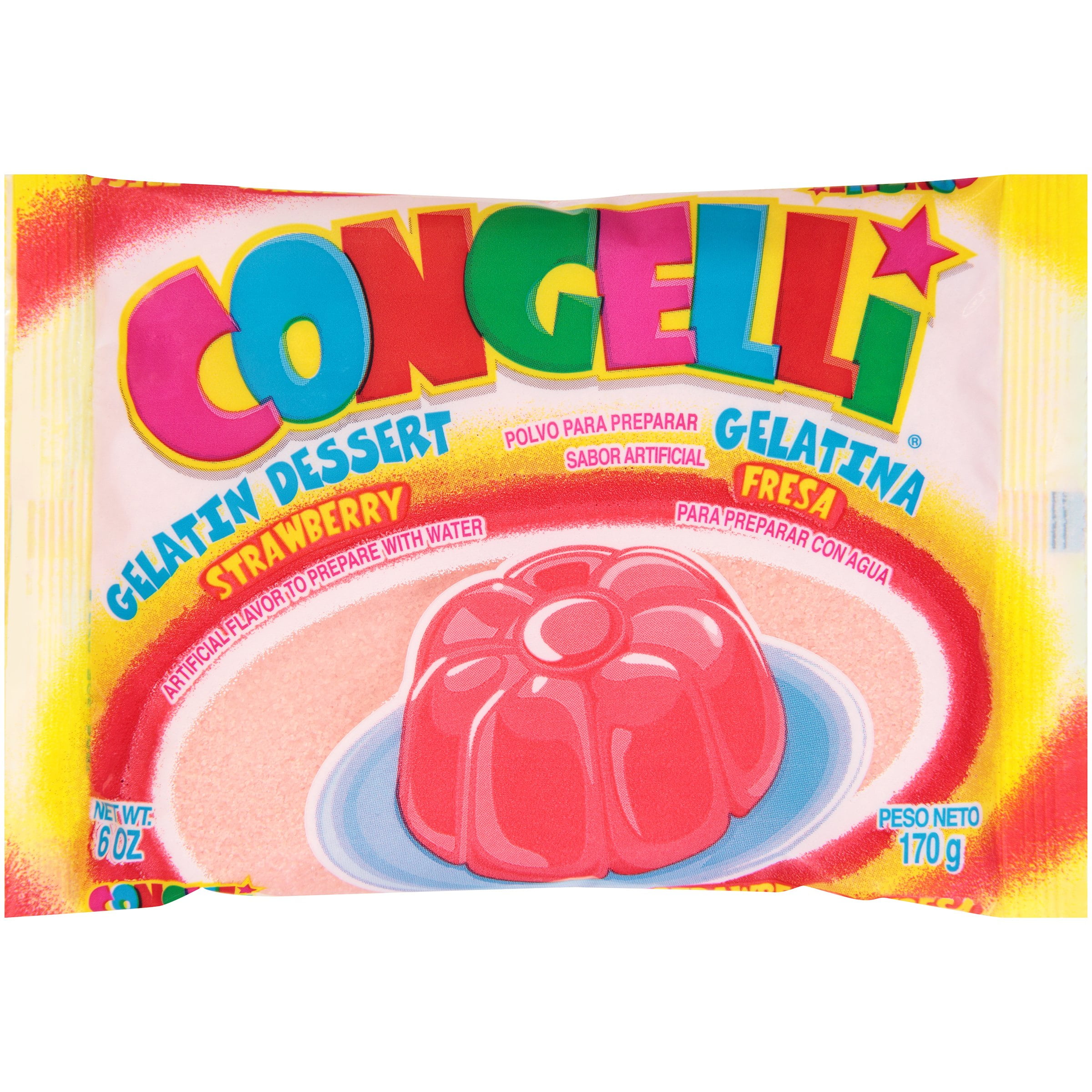 CongelliÂ® Strawberry Water Based Gelatin Dessert 6 oz. Pack Walmart