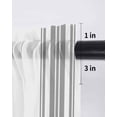thumbnail image 6 of Grey Striped Tier Curtains 24 Inch Length,Sheer Curtains for Bedroom Living Room Window Modern White Striped Abstract Art Aesthetics Small Half Window Kitchen Curtains & Drapes 27.5"x24" 2 Panels, 6 of 6