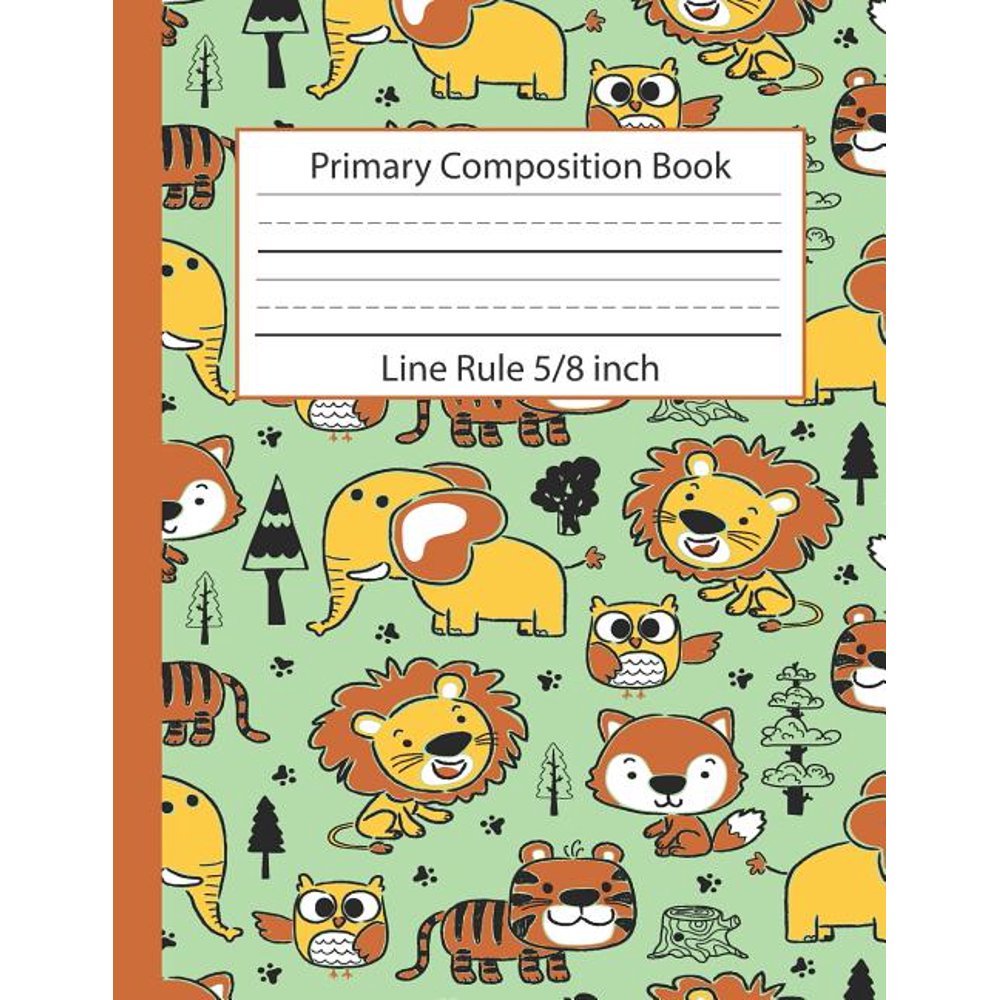 Primary Composition Book Line Rule 5/8 inch Medium Line Spacing PreK