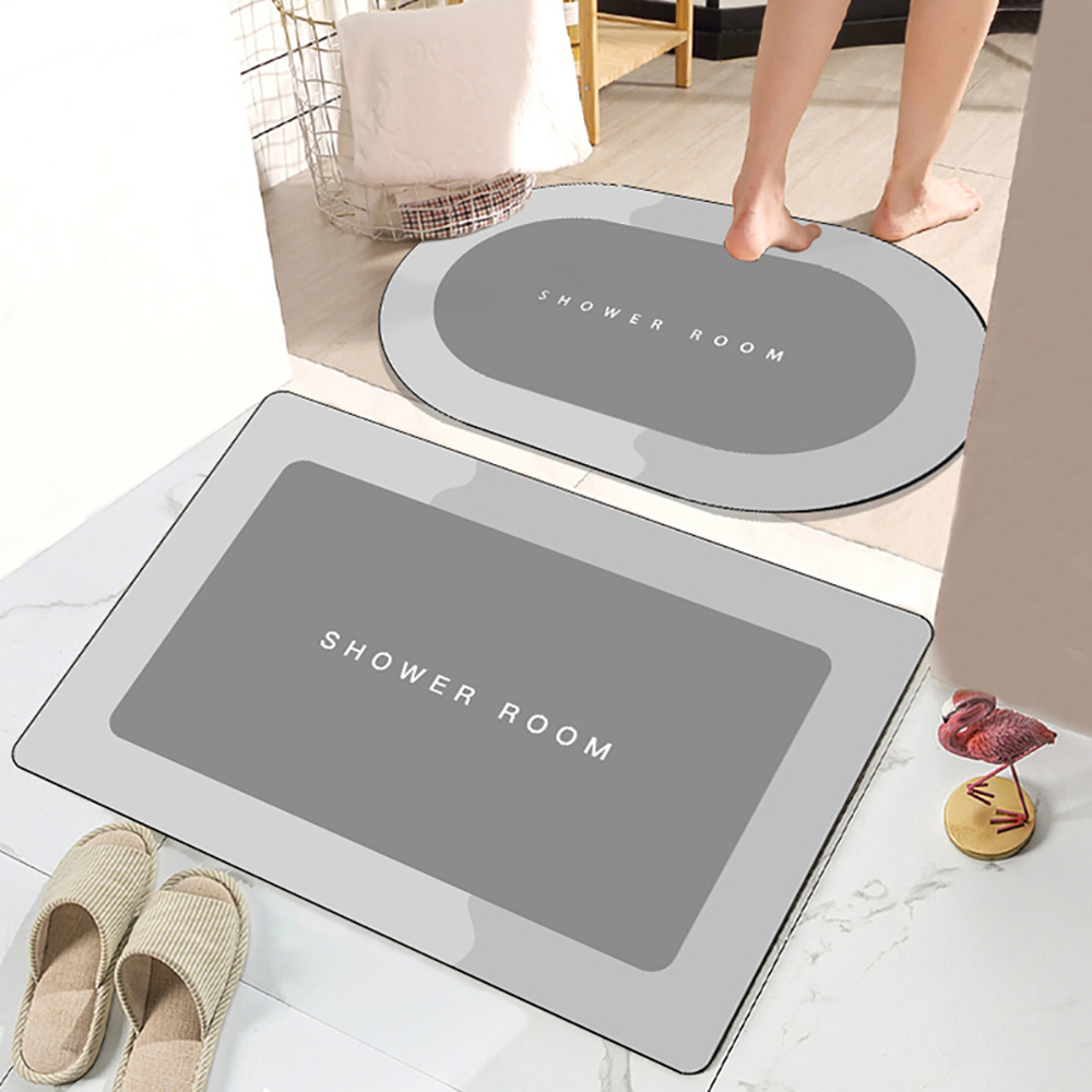 Heflashor NonSlip Quick Dry Bathroom Rugs Super Absorbent Thin Bath