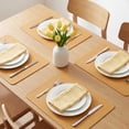 thumbnail image 2 of Unique Bargains 4pcs Faux Leather Washable Placemats Yellow/Gray 17.7"x11.8", 2 of 6