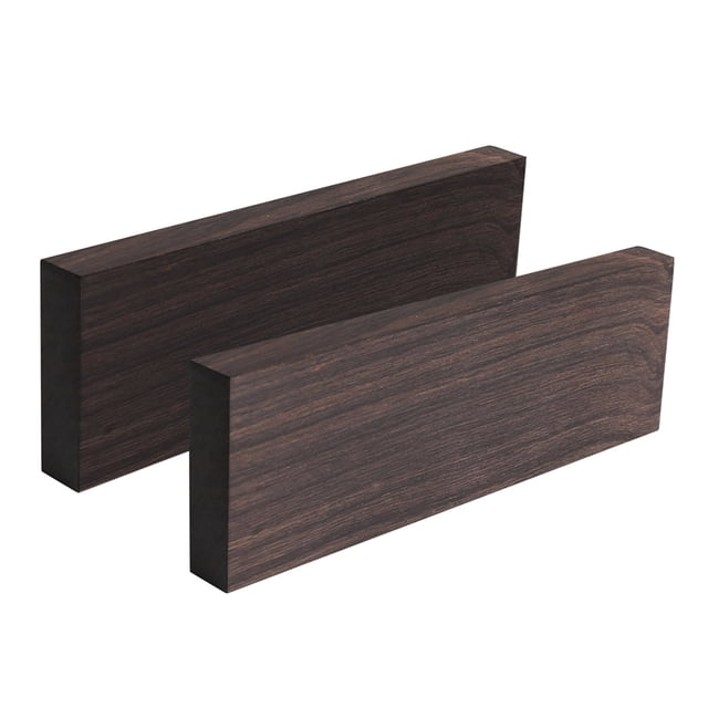 2/4 Uds. Materia prima en blanco de madera negra para mangos de cuchillos hechos a mano DIY
