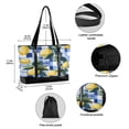 thumbnail image 2 of FORMRS Canvas Laptop Tote Bag for Women with 15.6" Computer Compartments Shoulder Handbag, Cartoon Lemon Leaves, 2 of 7