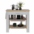 thumbnail image 5 of Cala Kitchen Island 40, Two Shelves, One Drawer, Four Legs Black / Light Oak, 5 of 10