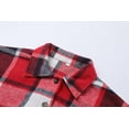 thumbnail image 4 of KISSMODA Plaid Button Down Western Long Sleeve Casual Collared Blouse Girls' 3-14Y, 4 of 5