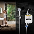 thumbnail image 5 of Calentador de agua instantáneo a gas de 3500 W, portátil, para ducha de camping, calentador de agua de acero inoxidable., 5 of 5