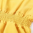 thumbnail image 5 of Fesfesfes Girls Summer Dress Sleeveless Round Neck Princess Ankle Length Dress Solid Color Elastic Waist Tie Elegant Party Dress For Kids(Yellow#1,9-10 Years), 5 of 7