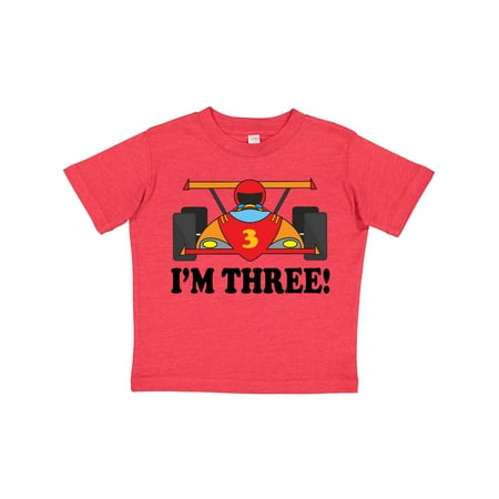 

Inktastic Race Car 3rd Birthday Gift Toddler Boy Girl T-Shirt