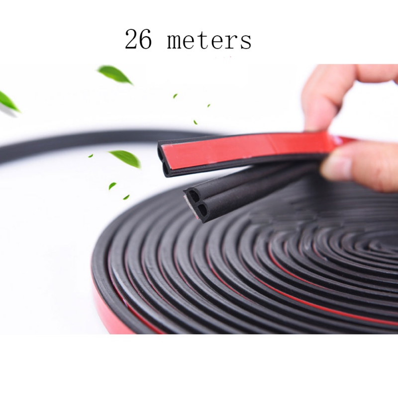 26m Universal B Type Car Rubber Seal Strip for Car Window and Door Self