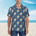 thumbnail image 2 of Balery Astronaut Corgi Dog Camisas hawaianas de manga corta para hombre, camisas playeras de corte holgado, camisas de vacaciones con botones,3X-Large, 2 of 7