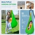 thumbnail image 5 of OUTREE Cotton Kids Pod Swing Seat Green and Yellow, 5 of 7