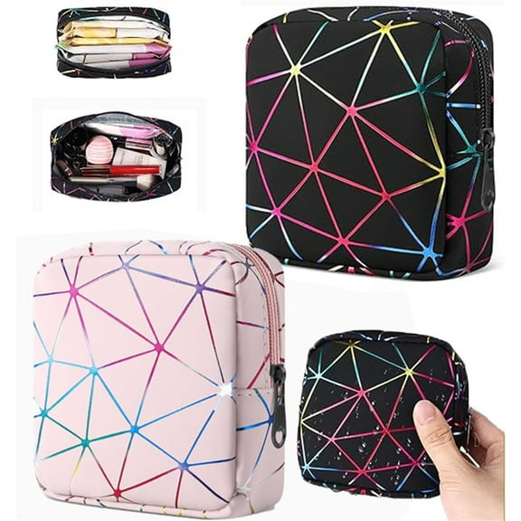 2 Pack Period Pad Pouch,Sanitary Napkin Storage Holder, Menstrual Pad Zipper Bag Sanitary Pad Storage Bag, Tampon Pad Holder, Sanitary Pads Pouches First Period Kit for Teen Girls School