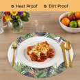 thumbnail image 4 of Palm Leaves Round 13 Inch Placemats Set of 4, Summer Botanical Tropical Plants HeatResistant Non Slip Place Mats for Dining Table, Wipeable Braided Kitchen Table Mats for Housewarming, 4 of 9