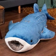 Giant Whale Shark Plush Toy - Ultra Soft Cuddly Stuffed Animal with Vivid Realistic Spots & Detailed Design, Perfect for Kids, Adults as Birthday Gift, Room Decor, Nursery Decoration, Bed Companion (