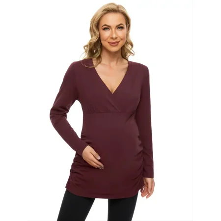 

Maternity Long Sleeves Nursing Top Breastfeeding Shirts