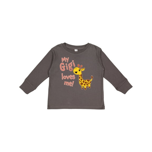 Inktastic My Gigi Loves Me Cute Giraffe Boys or Girls Long Sleeve Toddler T-Shirt