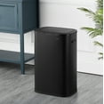 thumbnail image 6 of happimess Tammi Kitchen 14.5-Gallon Slim Metal Push Button Trash Can, Charcoal Black, HPM1017B, 6 of 10