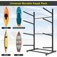 thumbnail image 5 of Selooye Kayak Storage Rack, Freestanding Heavy Duty Adjustable Kayak Stand Indoor Outdoor Storage Rack Garage, with Wheels and Foot Pad, for Kayaks, SUPs, Canoes, Surfboard, 5 of 8