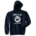 thumbnail image 2 of Pugs Not Drugs Sweater Pug Face Funny Shirts Dogs Humor Novelty Hoodie, 2 of 6