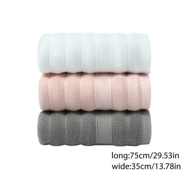 Yhmxh Toallas de algodón de 35 x 76 cm (14 x 30 pulgadas), 3 unidades, para uso doméstico, gruesas y absorbentes, toallas faciales y de mano para adultos (hombres y mujeres).