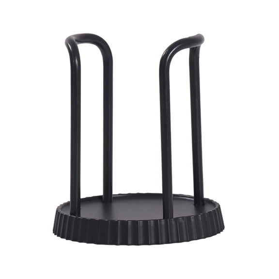 Cup Storage Holder, Disposable Cup Dispenser, Heavy Duty Round Metal Storage Rack for Bathroom Kitchen Countertops Organizer for Paper Cups, Coffee Cups and Tea Cups, Household Daily Use,Black