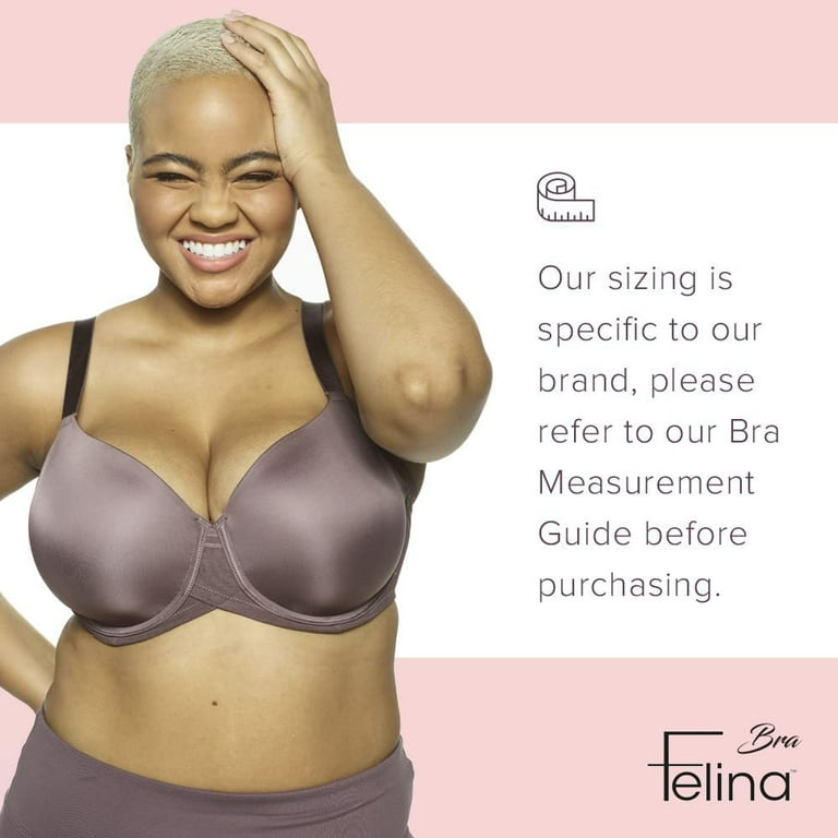 Felina Paramour Marvelous Side Smoothing T-Shirt Bra with Tighter Band  Design 