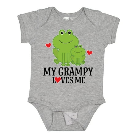 

Inktastic My Grampy Loves Me Frog Gift Baby Boy Bodysuit