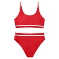 thumbnail image 3 of NAFUU Toddler And Little Girls Swimsuit Sets Adjustable Solid Color Bikini Comfortable Soft Swim Wear With Removable Cups Beach Pool Two Piece Tankini Tops For Girls Swimwear Sizes 13-14 Years, 3 of 7