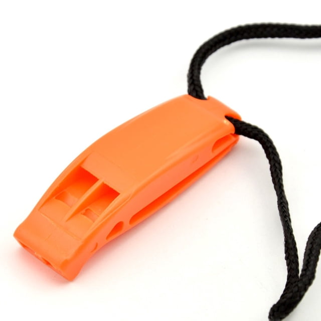 Water Sports Scuba Diving Whistle Safety Whistle 7.2*2*1.5Cm Double Opening Design High Performance Orange