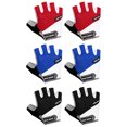 thumbnail image 3 of Mitaines de Vélo Sport Demi-Gants de Cyclisme Antichoc Portables Mitaines de Course, Rouge, L, 3 of 8