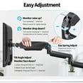 thumbnail image 4 of Soporte de triple monitor MOUNTUP para pantallas de 27 pulgadas con resorte de gas, 4 of 8