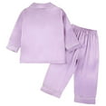 thumbnail image 4 of Little Girls Silk PJS Short Sleeve Button-Down Shirts Pants Girl Summer Pajamas Boys Pajamas Size 4T, 4 of 5