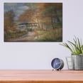 thumbnail image 4 of Luxe Metal Art 'Covered Bridge' by Bill Makinson, Metal Wall Art, 16"x12", 4 of 9