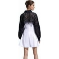 thumbnail image 3 of YEKEYI Fake Collar Shirt Long Sleeves Lace Shrug Victorian Blouse Crop Top Dickey Collar for Women, 3 of 5