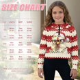 thumbnail image 7 of Xixirimido Rooster Christmas Stripes Pattern Half Zip Sweatshirt for Girls Long Sleeve Pullover Crop Tops with Pocket Kids Hoodie Fall Winter Clothes Size 7-8, 7 of 7