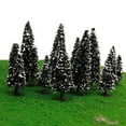 thumbnail image 3 of 15 pieces Black Model Cedar Trees Railway Park Winter Scene Boxed N, 3 of 8