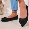 thumbnail image 6 of Aobny Teacher Shoes Ladies Shoes Wedges Wedding Shoes Micro-Wedge Business Casual Shoes Shoes Black Pointy Toe Flat Heel Stability Slip-On Womens Shoes Casual,Size 41, 6 of 9