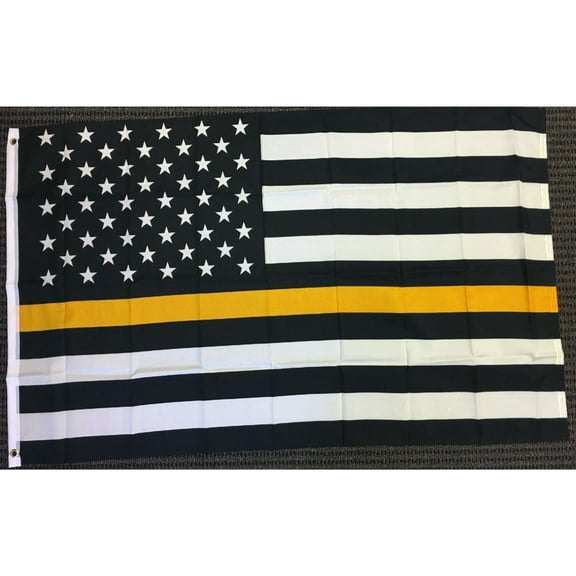 3x5 Thin Gold Line American USA Flag Dispatchers Dispatch Communications Officer