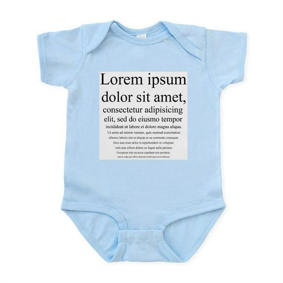 CafePress - Lorem Ipsum Infant Bodysuit - Baby Light Bodysuit, Size Newborn - 24 Months