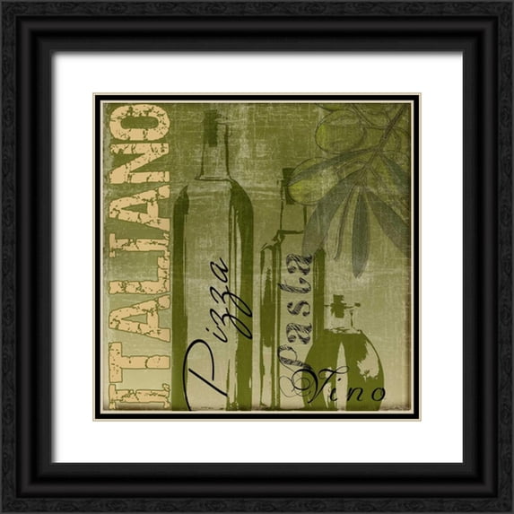 Wolk, Lisa 26x26 Black Ornate Wood Framed with Double Matting Museum Art Print Titled - Italian V