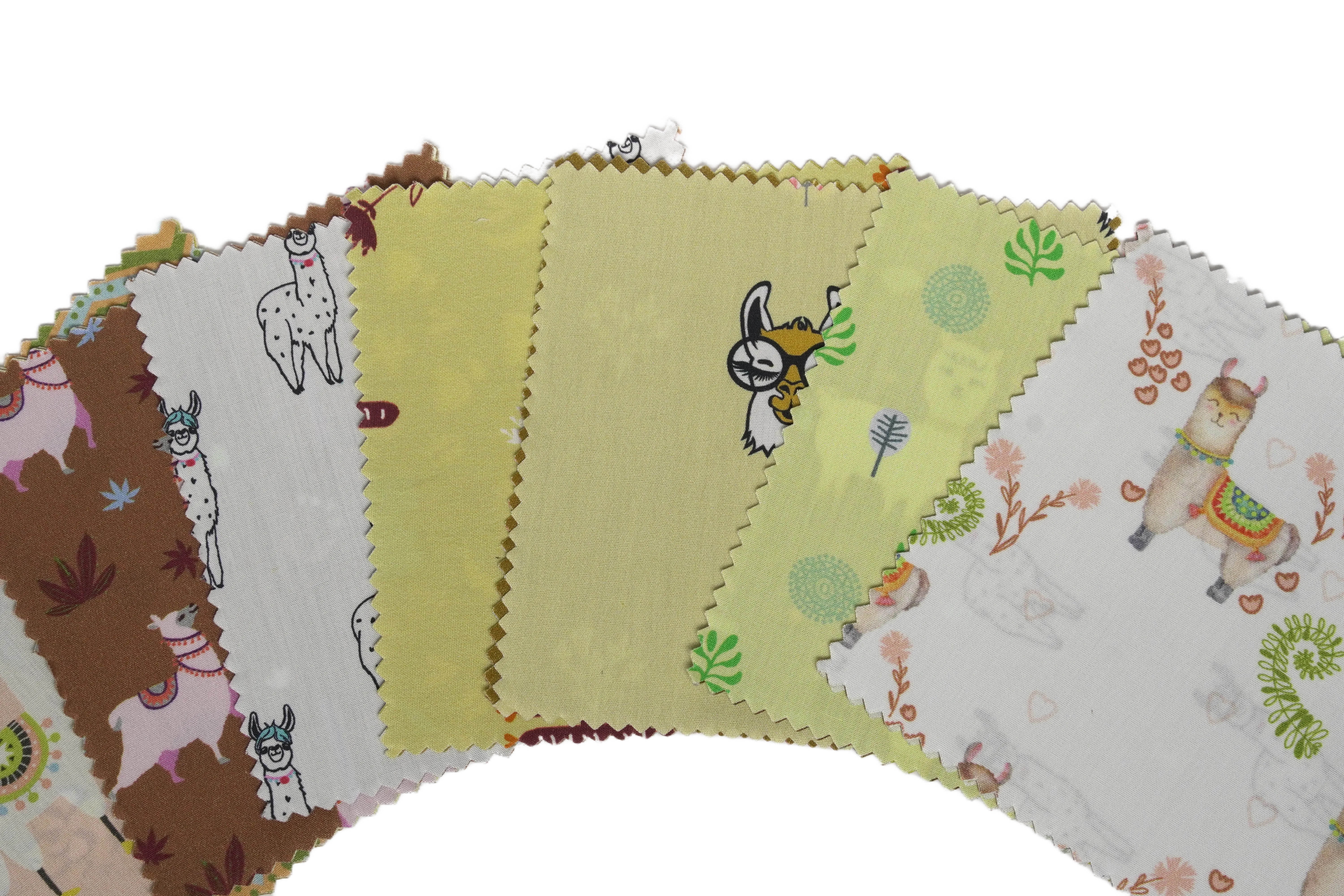 Soimoi African Animals Cartoons Print Precut 5-inch Cotton Fabric Quilting Squares Charm Pack DIY Patchwork Sewing Craft