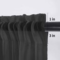 thumbnail image 5 of Sunflowers Valance Curtains for Kitchen/Living Room/Bathroom/Bedroom Window, Rod Pocket Small Topper Half Short Window Curtains Voile Sheer Scarf, Modern Bee You Are My Sunshine Black 54"x18", 5 of 8
