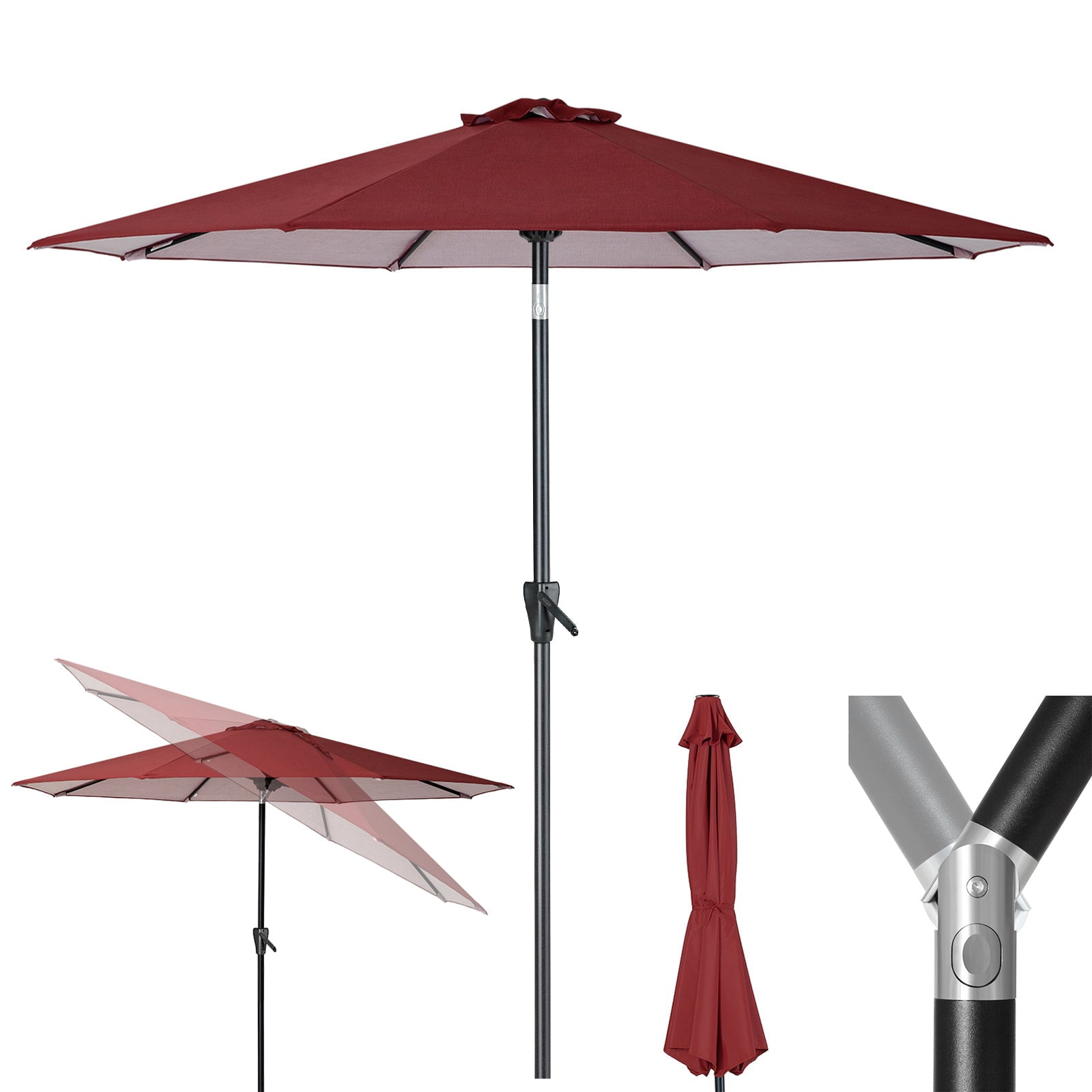 9 ft square patio umbrella Libra by Shademaker Blue BMX tires This large rectangular cantilever SF bay area furniture Style:Grey / Blue