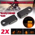 thumbnail image 3 of Almencla 2pcs LED Turn Indicator Lights DC 12V Amber For Cruiser Custom ATV Black, 3 of 7