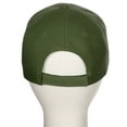 thumbnail image 2 of Structured Baseball Hat Classic Team Coach Arched Letters Adjustable Curved Cap, Olive Hat White Black Letters, 2 of 5